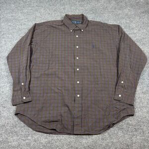Ralph‎ Lauren Shirt Men's XL Blake Plaid Button Down Shirt Long Sleeve Preppy